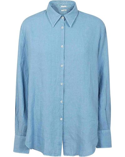 Massimo Alba Linen Shirt - Blue