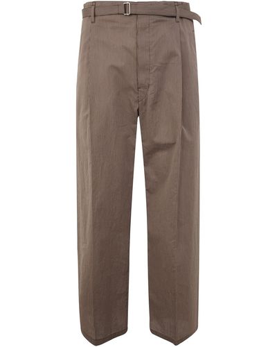 Lemaire Belted Easy Trousers - Brown