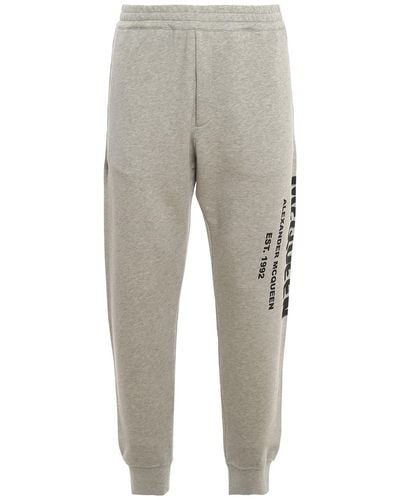 Alexander McQueen Graffiti sweatpants - Gray