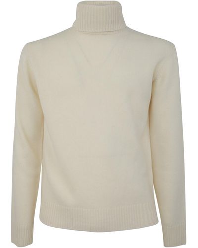 Nuur Long Sleeves Turtle Neck Sweater - Natural