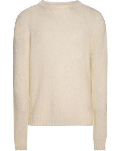 Jil Sander Milk Mohair Blend Sweater - Natural