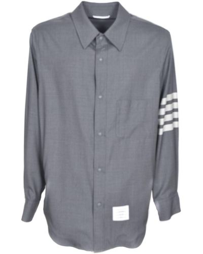 Thom Browne Sleeve Bands Shirt In Grey