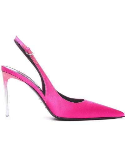 Sergio Rossi Lateral Mini Buckle Slingback - Pink