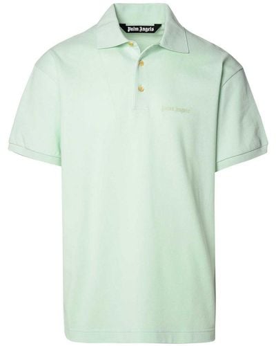 Palm Angels Polo Shirt In Cotton - Green
