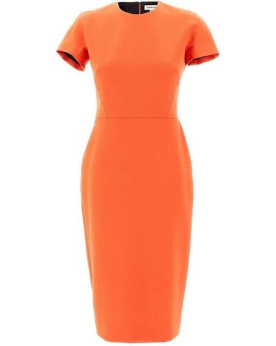 Victoria Beckham Fitted Dress - Orange