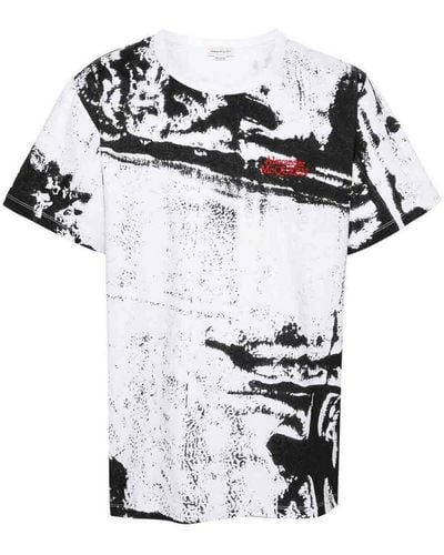 Alexander McQueen Abstract Print T-shirt - White