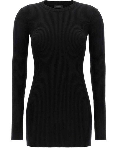 Wardrobe NYC Ribbed Mini Dress - Black