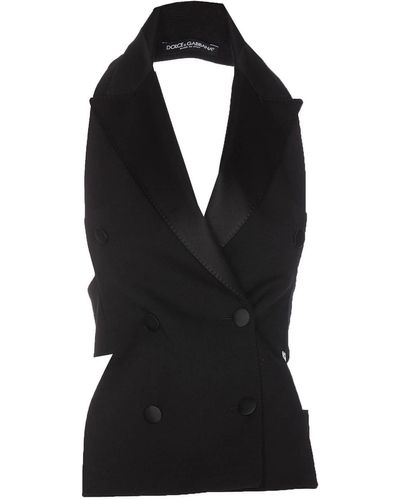 Dolce & Gabbana Double Breast Vest - Black