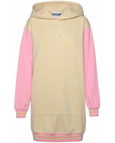 Moschino Multicolour Cotton Blend Dress - Natural