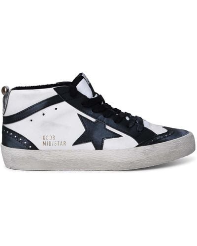 Golden Goose Mid-star Classic Leather Sneakers - Blue