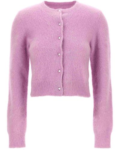 Maison Margiela Pearl Button Cardigan - Pink