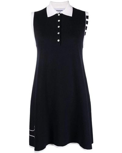 Thom Browne Signature 4-bar Stripe Dress - Black