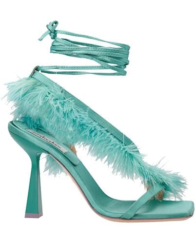 Sebastian Milano Feather Wrap Sandals - Green