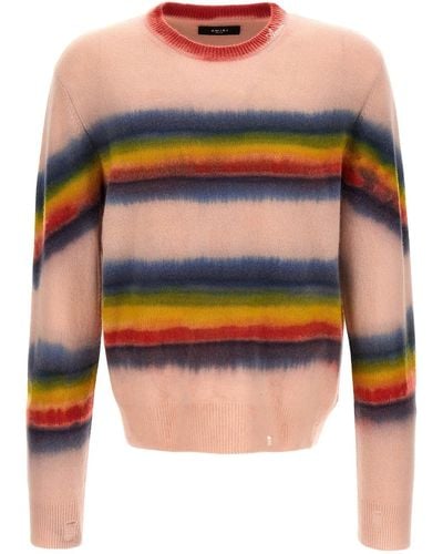 Amiri Rainbow Tie Dye Sweater - Orange