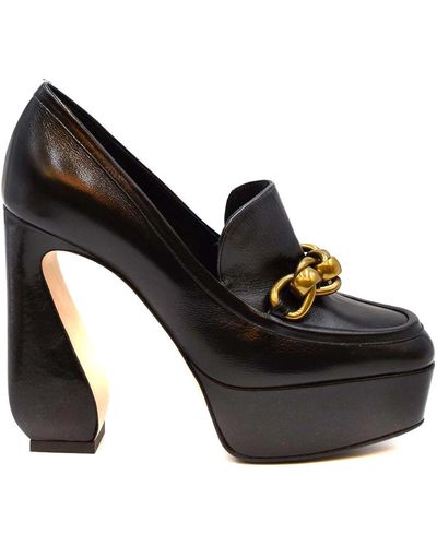 SI ROSSI Calfskin Court Shoes - Black