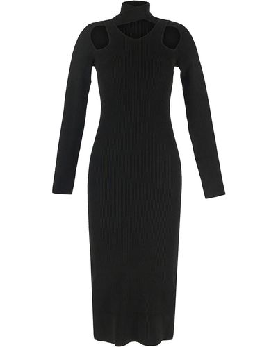 Coperni Cut Out Midi Dress - Black