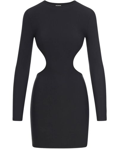 Balenciaga Cut Out Mini Dress - Black