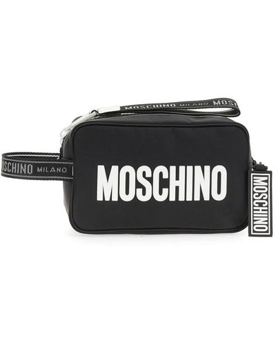 Moschino Beauty Case With Logo - Black