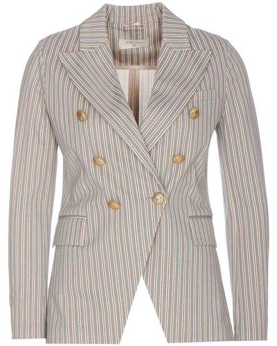Circolo 1901 Double Breasted Buttons Jacket - Multicolor