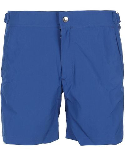Alexander McQueen Bermuda Swimwear With Pocket - Blue