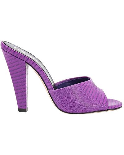 Paris Texas Leather Sandals - Purple