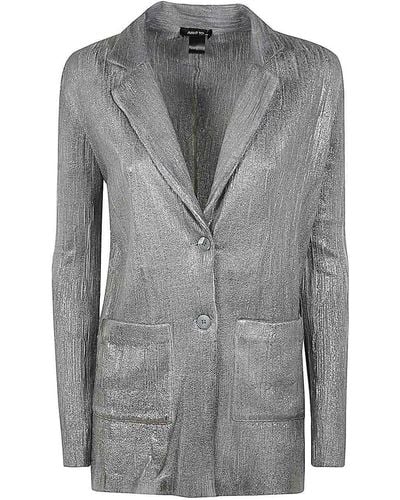 Avant Toi Wrinkled Stich Rever Jacket - Grey