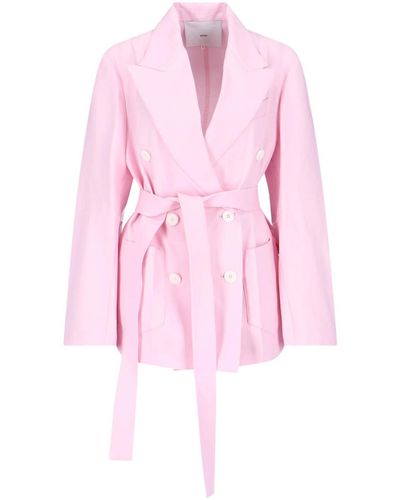 Setchu Double-breasted Blazer - Pink