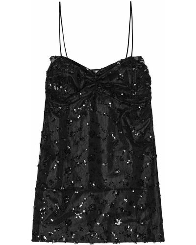 Ganni Sequin Detail Dress - Black
