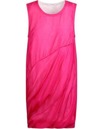 Helmut Lang Translucent Effect Dress - Pink