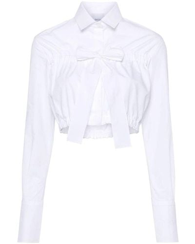 Patou Top With Bow - White