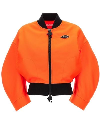 Emilio Pucci Neon Logo Bomber Jacket - Orange