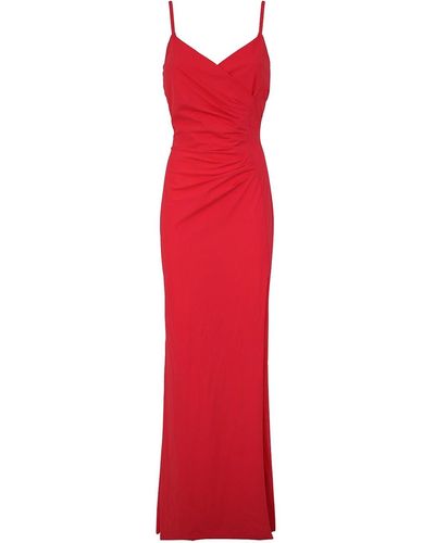 La Petite Robe Di Chiara Boni Marghetta Draped Long Dress - Red