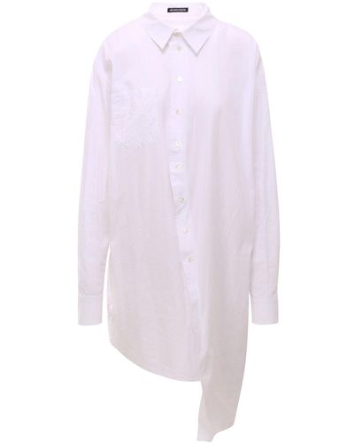 Ann Demeulemeester Long Cotton Shirt - White