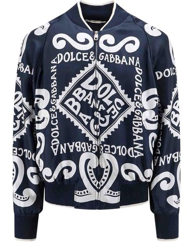 Dolce & Gabbana Marina Bomber Jacket - Blue