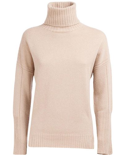 Tabaroni Cashmere Jumper With Slits - Natural