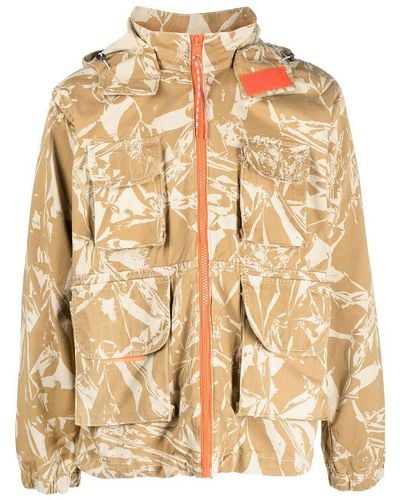 Aries Hooded Cargo Jacket - Natural