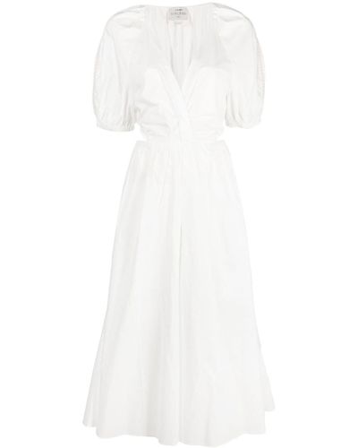 Forte Forte Cotton Popline Cut Out Dress - White