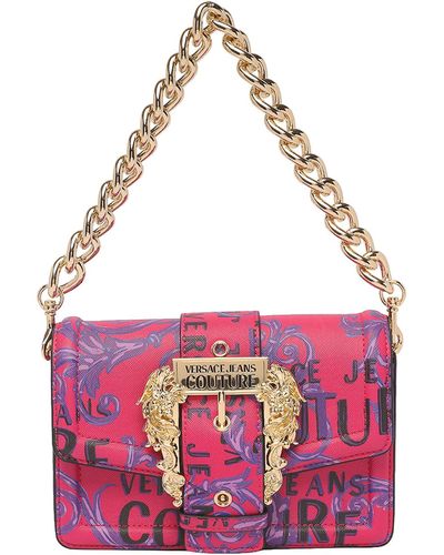Versace Chained Removable Strap Clutch - Pink
