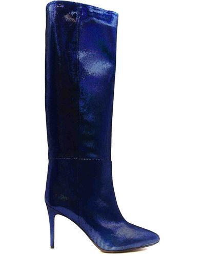 Anna F. Leather Boots - Blue