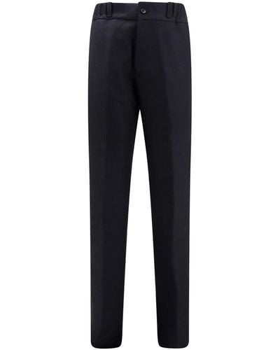 Lanvin Wool And Mohair Micropattern Trouser - Blue
