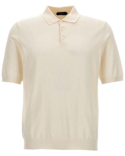 Zanone Cotton Polo Shirt - White