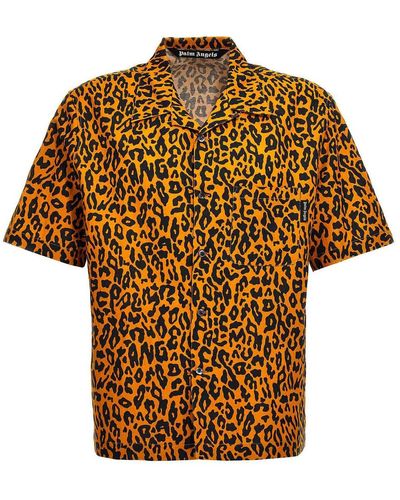 Palm Angels Cheetah Shirt, Blouse - Brown