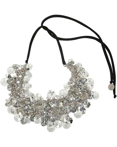 Maria Calderara Crystals And Diamonds Necklace - Metallic
