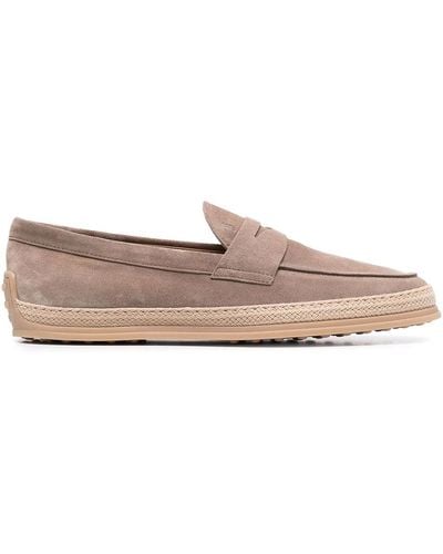 Tod's Suede Loafers - Grey
