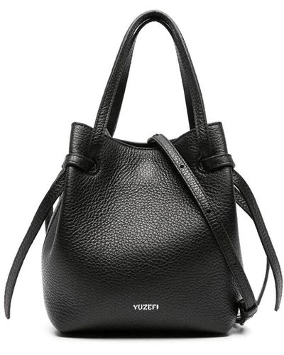 Yuzefi Leather Bag - Black