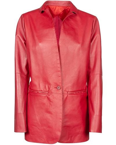 LIVEN Leather Jacket - Red