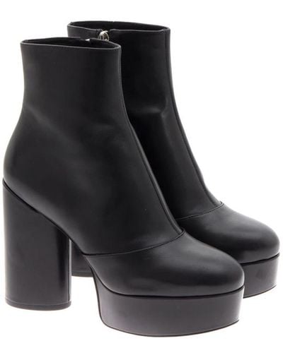 Marc Jacobs Leather Ankle Boots - Black