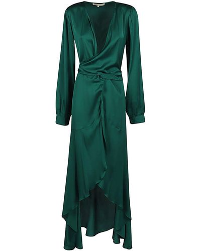 Silk95five Long Silk Dress - Green