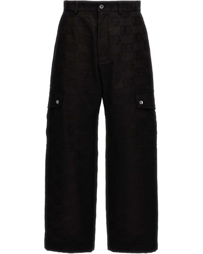 Dolce & Gabbana Dg Jaquard Trousers - Black