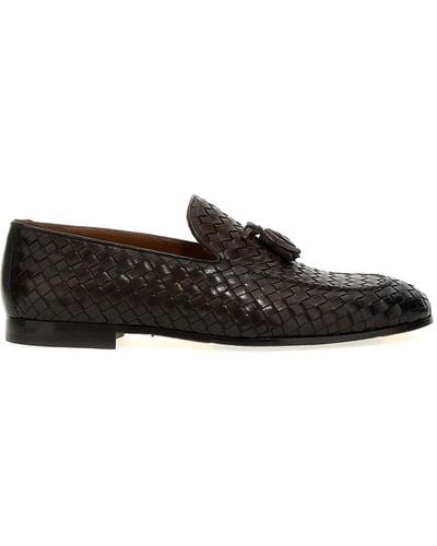 Doucal's Braided Loafers - Black